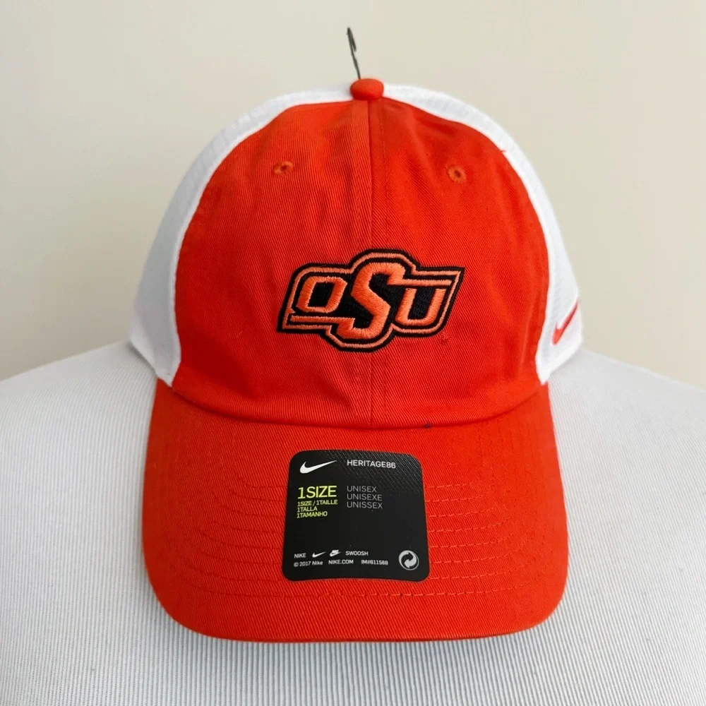 Nike Oklahoma State Cowboys Hat Mens Womens OSU Football Cap Orange Adjustable